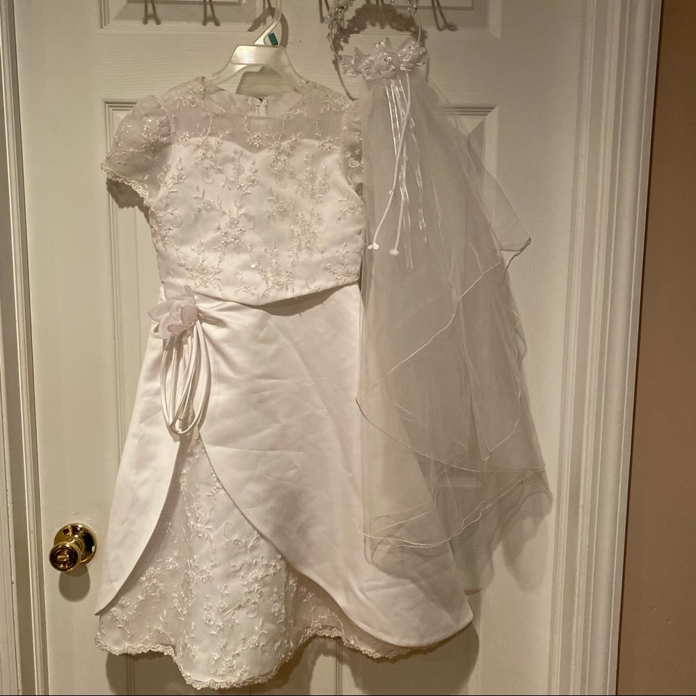 Communion Dress and Veil